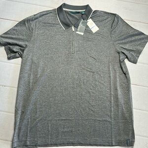 NWT - Perry Ellis Short Sleeve Zip Polo - Size XL